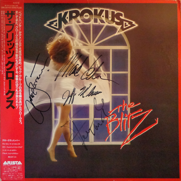 Krokus The Blitz signed Japanese LP