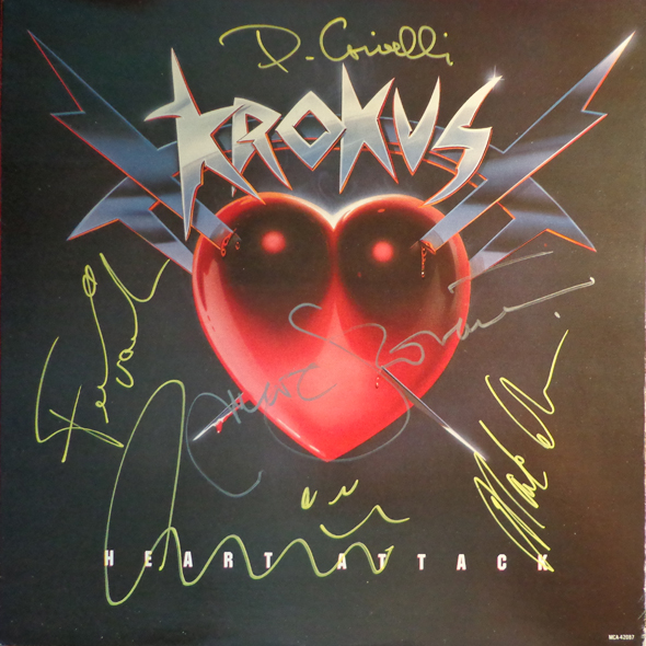Krokus Heart Attack signed LP