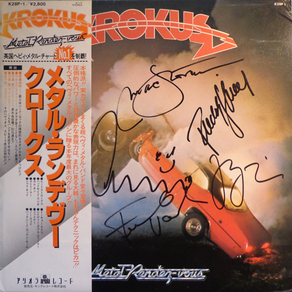 Krokus signed Metal Rendez-vous Japanese LP